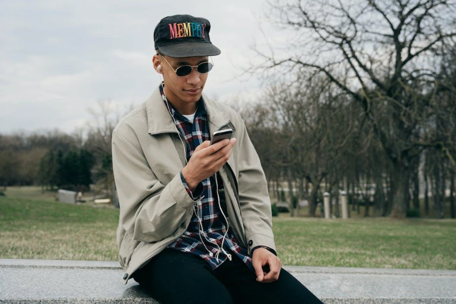 Man wearing an upcycled 3D craft design