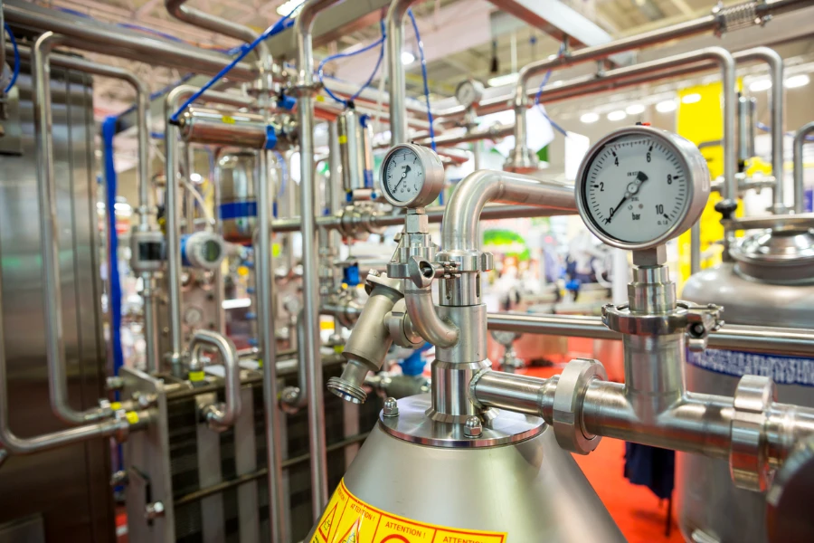 Système de pasteurisation du lait dans une usine