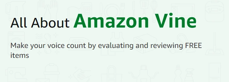 текст гласит: «Все об Amazon Vine».