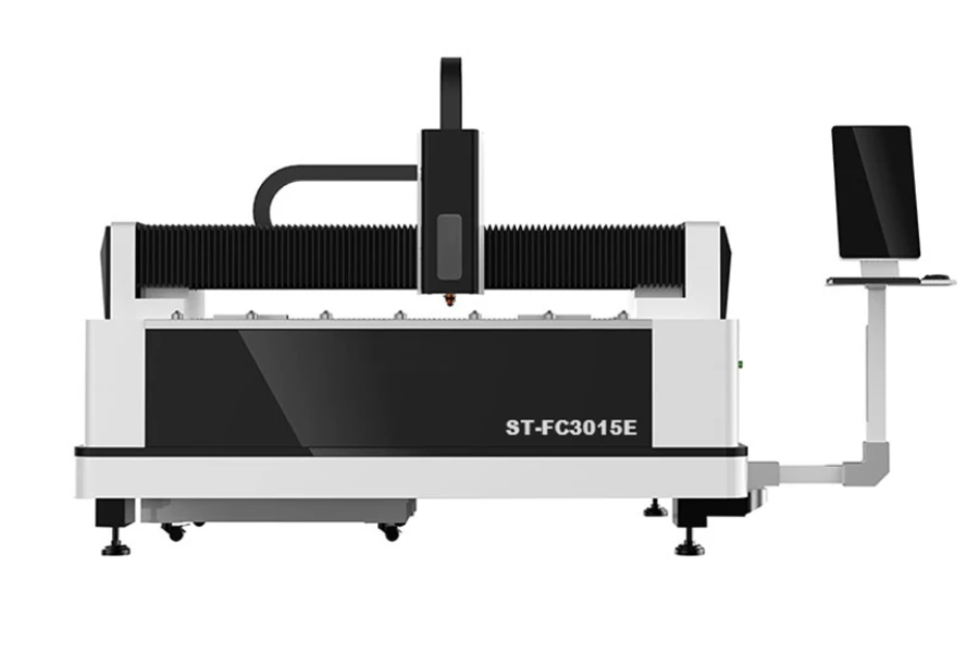 A fiber laser cutter