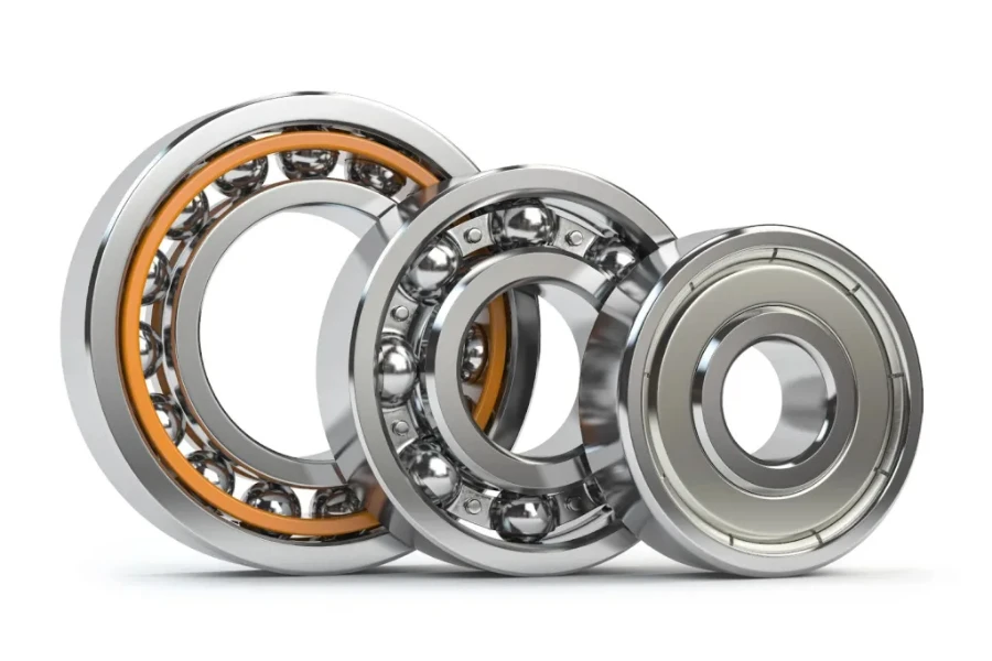 Three types of ball bearing