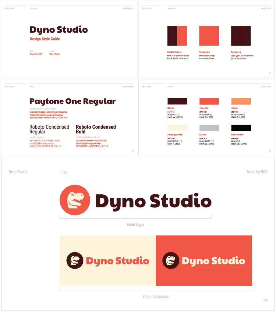 Руководство по фирменному стилю Dyno Studio