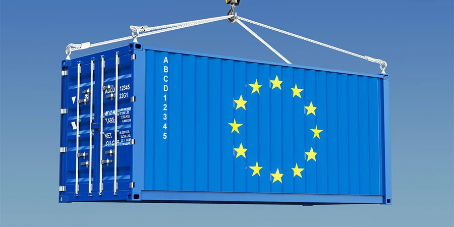EU symbol container