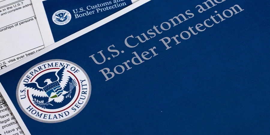 US customs and border protection agency leaflet cover