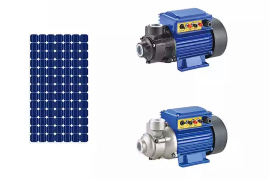 solar panel and two generators