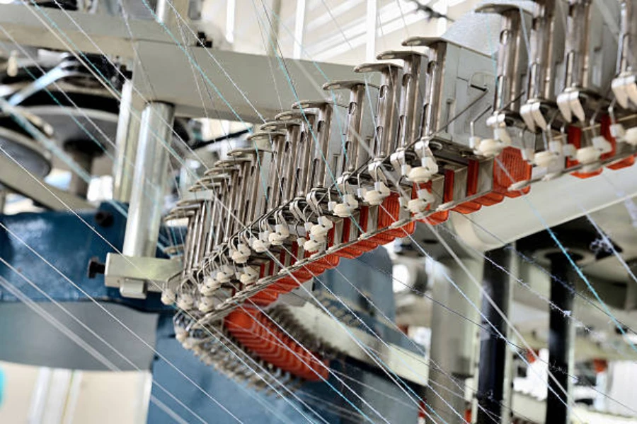 A circular knitting machine in a textile industry
