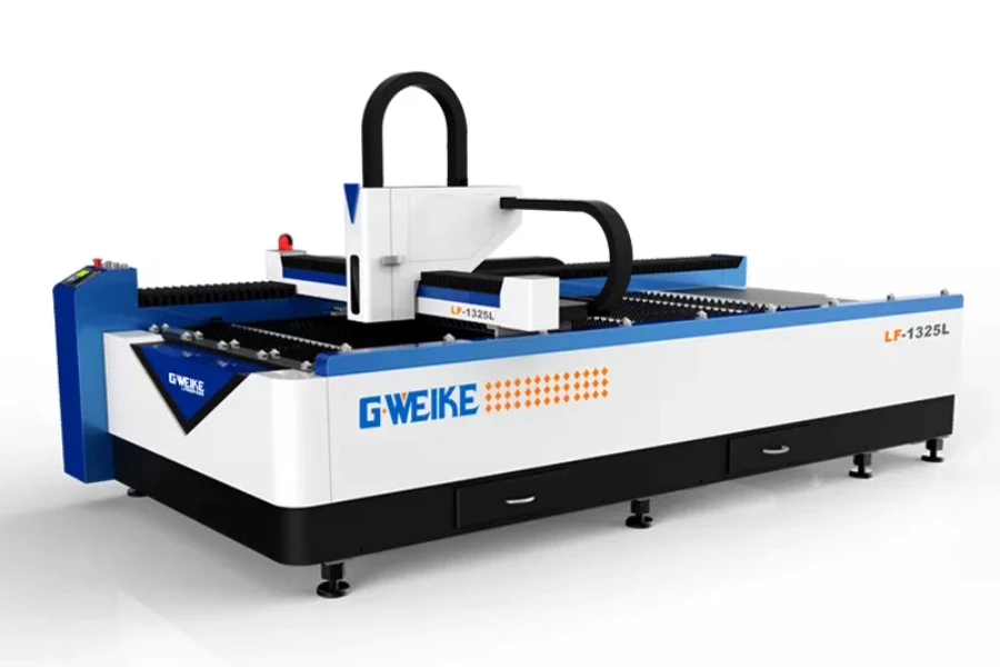 A fiber laser cutting machine