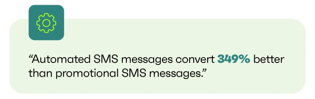 conversion rate of automated sms messages