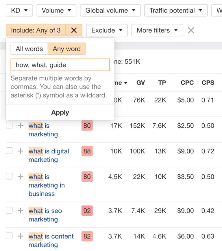 keyword difficulty (KD)