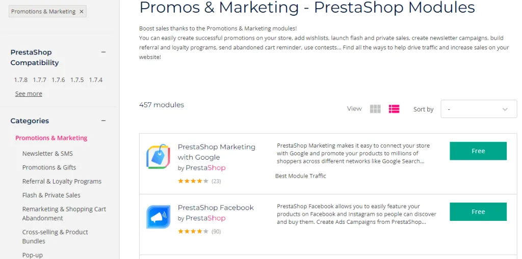 PrestaShop modules
