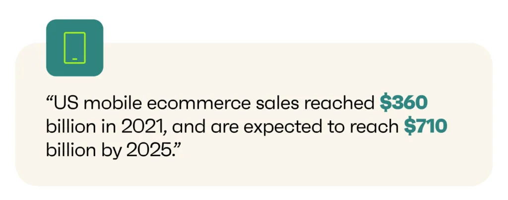 US mobile ecommerce sales statistics