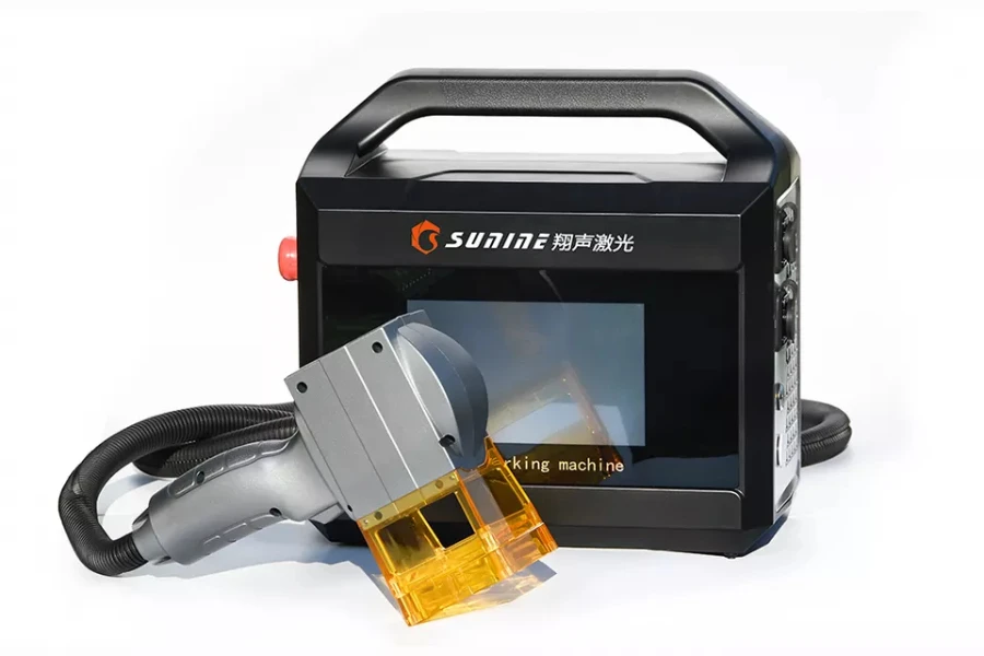 A portable carbon fiber handheld laser marking machine