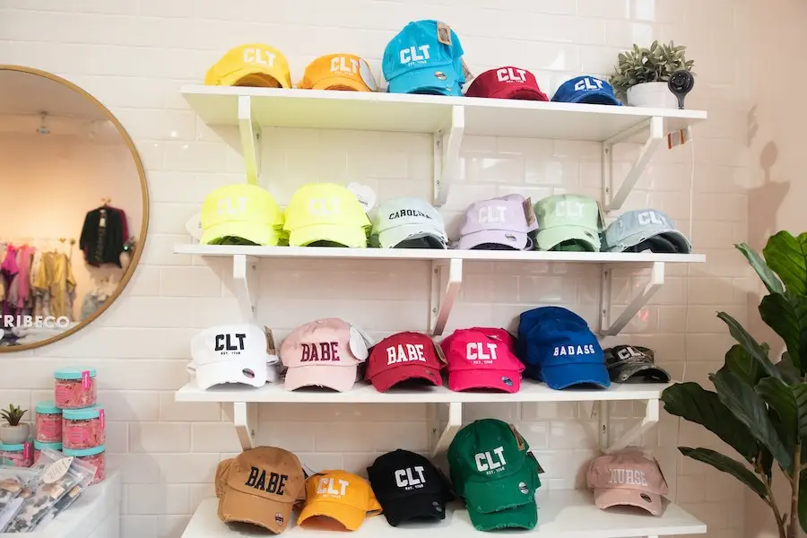Baseball caps with different colors and designs