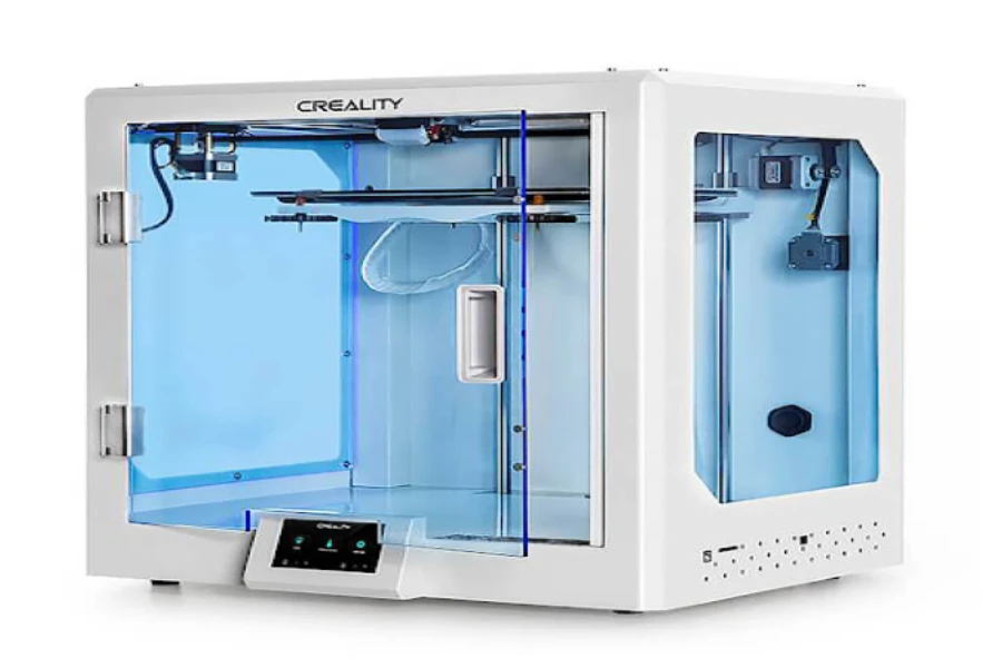 Impresora 3D Creality azul y blanca