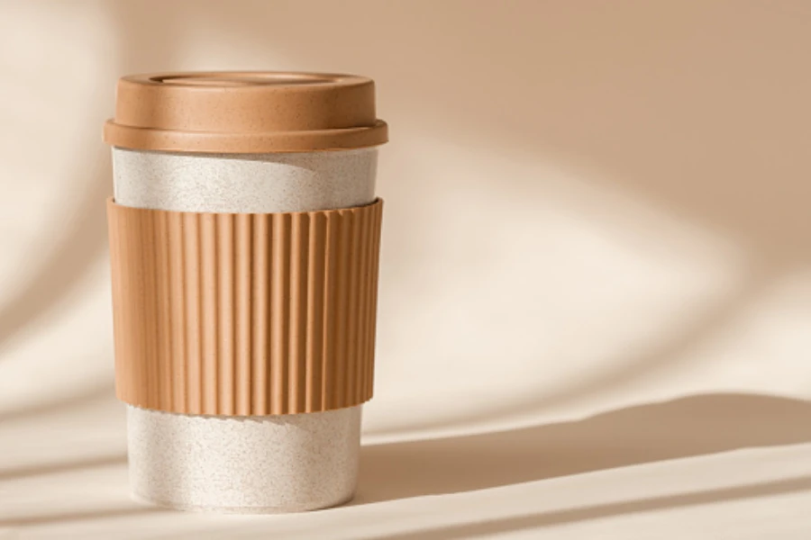 Cup made from bamboo fiber