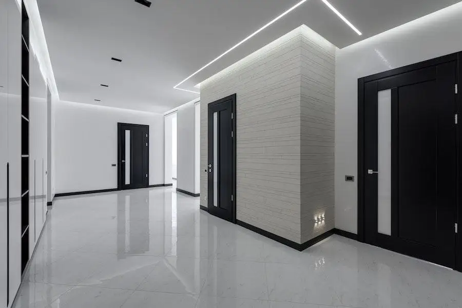 House with beautiful LED strip lighting