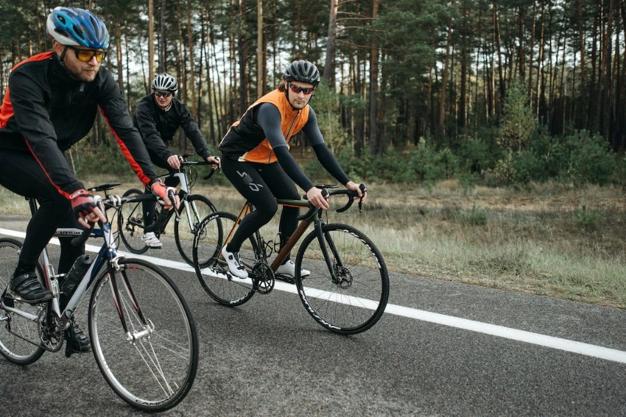 Man in an orange breathable gilet