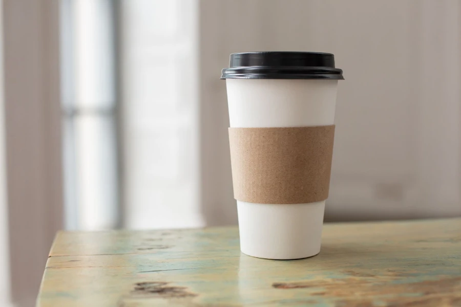 Paper cup on a table