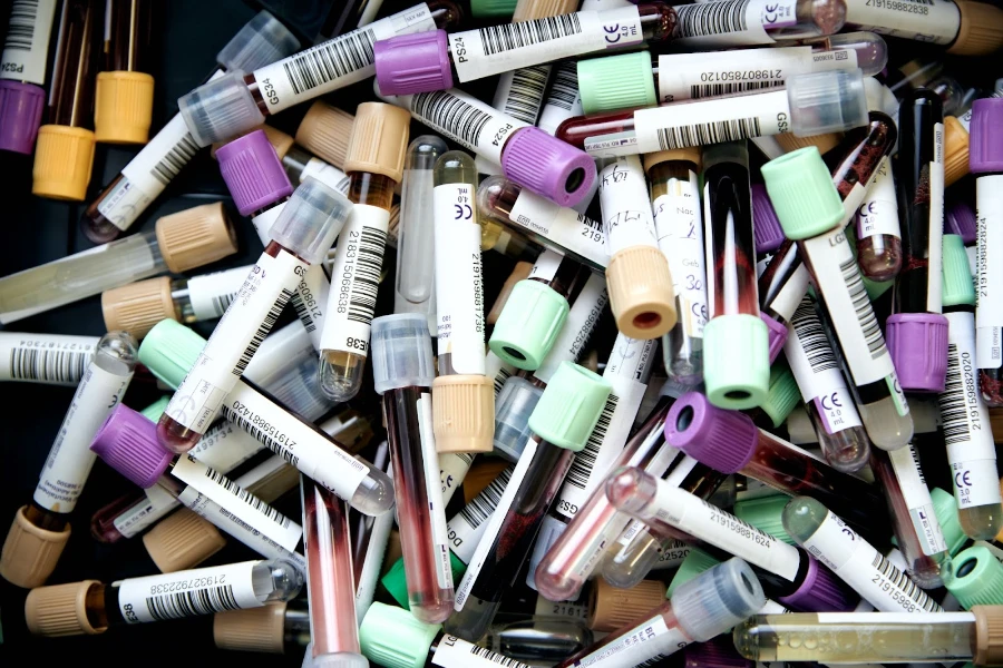 Pharmaceutical vials piled on top of each other