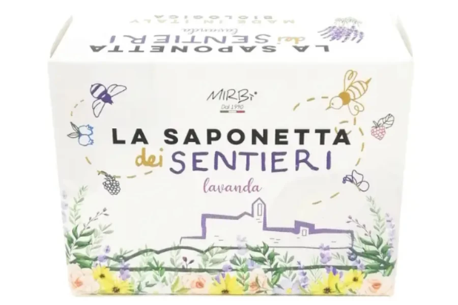 A bar of lavender soap