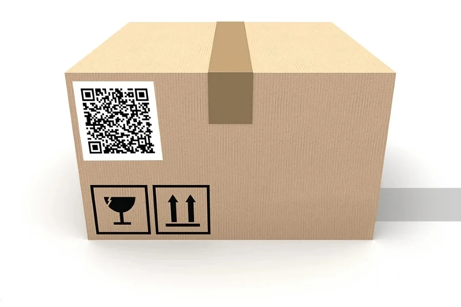 a sealed package with a QR code