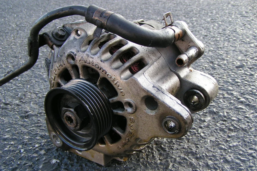 A standalone alternator on the ground