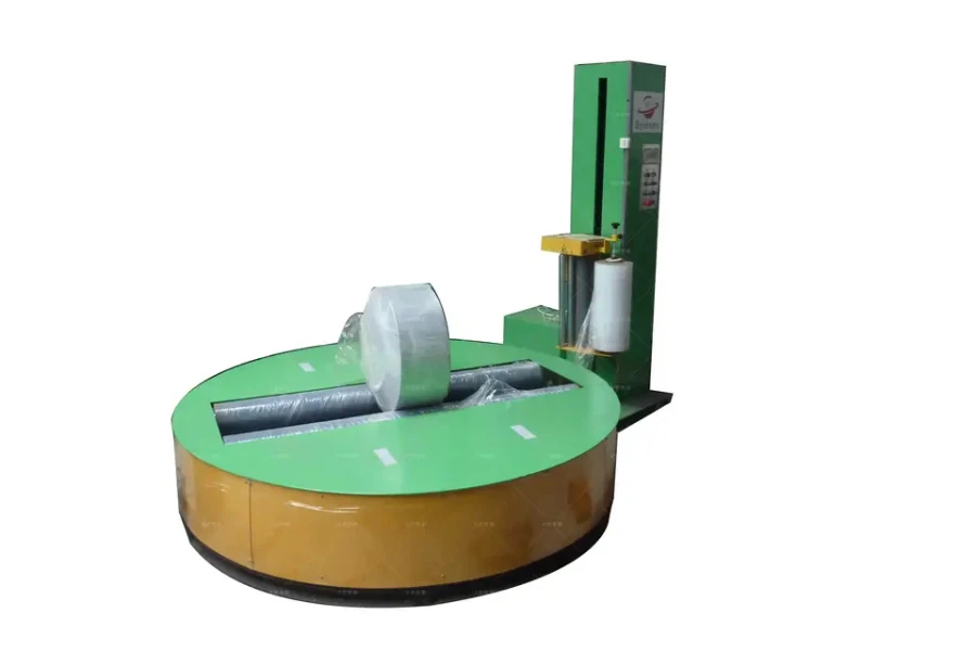 A turntable wrapping machine