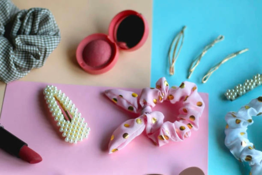 Assortment of colorful hair accessories