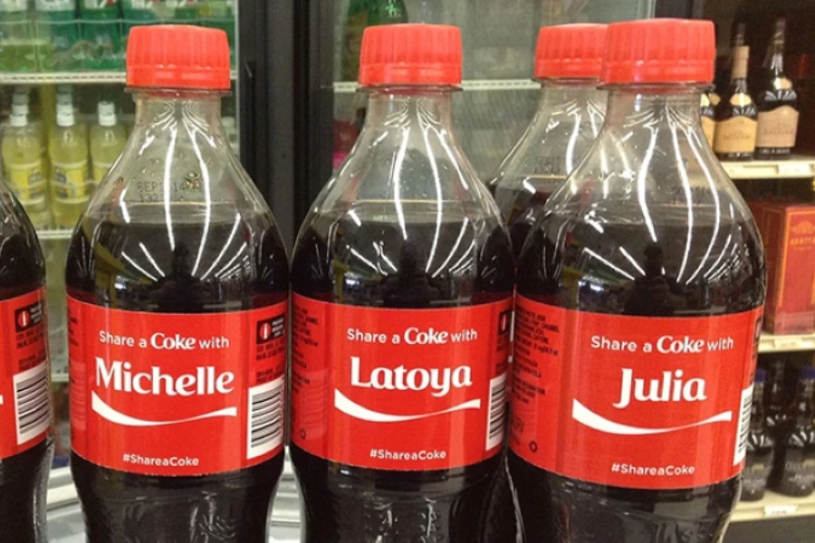 Coca-Cola’s “Share a Coke” personalized packaging