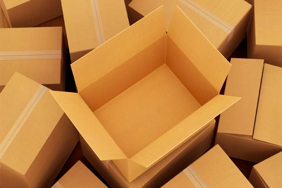 Corrugated board packaging for e-commerce