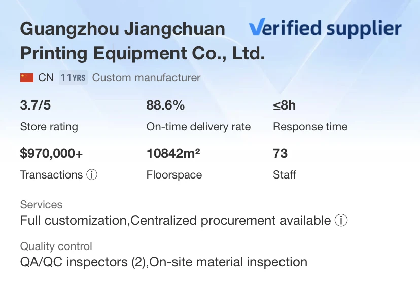 Example of Alibaba.com verified supplier