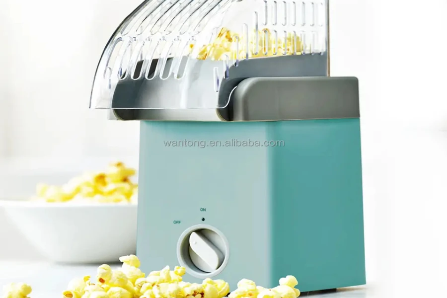 Hot air popcorn popper maker