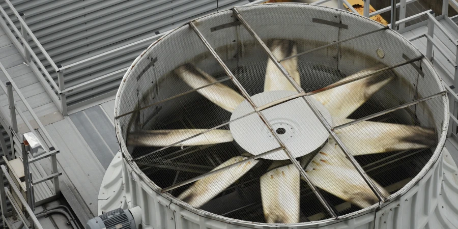 industrial blower fan on factory roof