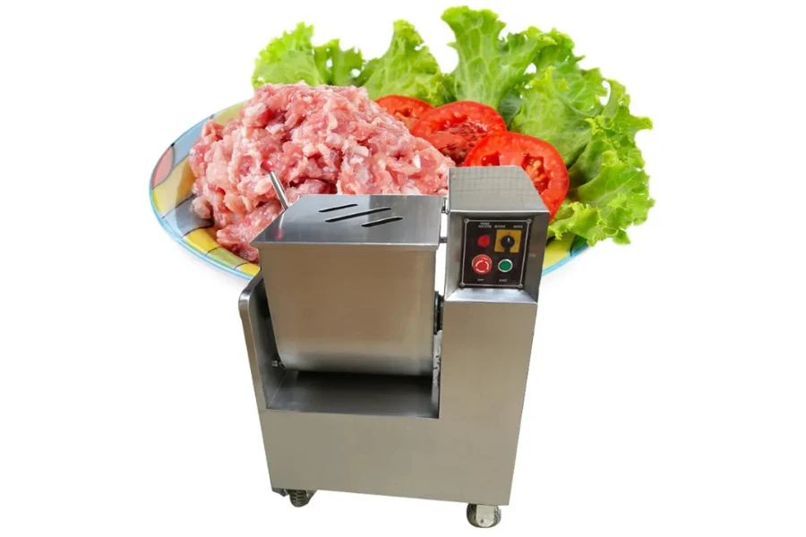 Meat mixing machine for pet food