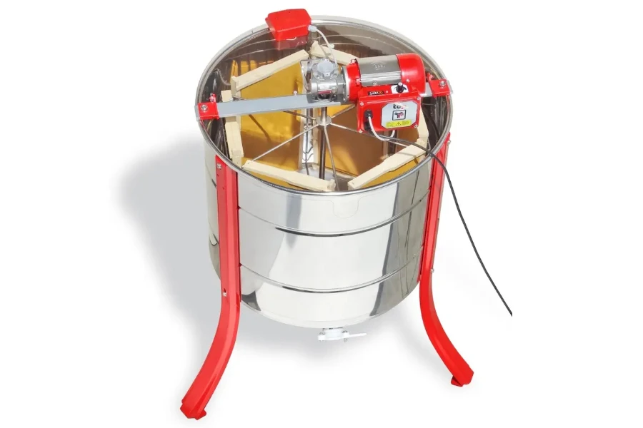 Motorized tangential 6 frames Langstroth honey extractor