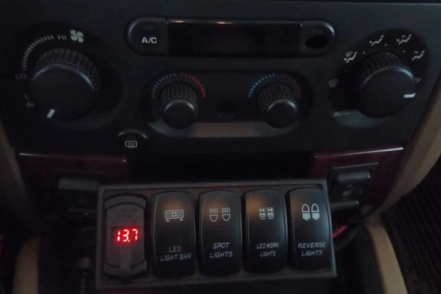 Multiple car switches with one for reverse lights