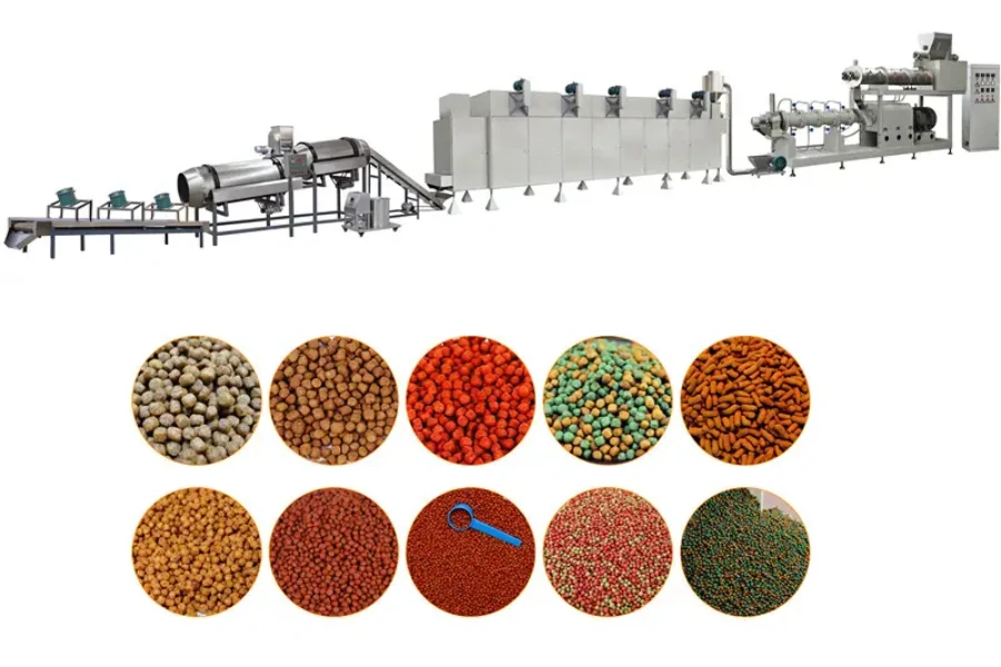 Pet food flavoring powder spraying coating machine