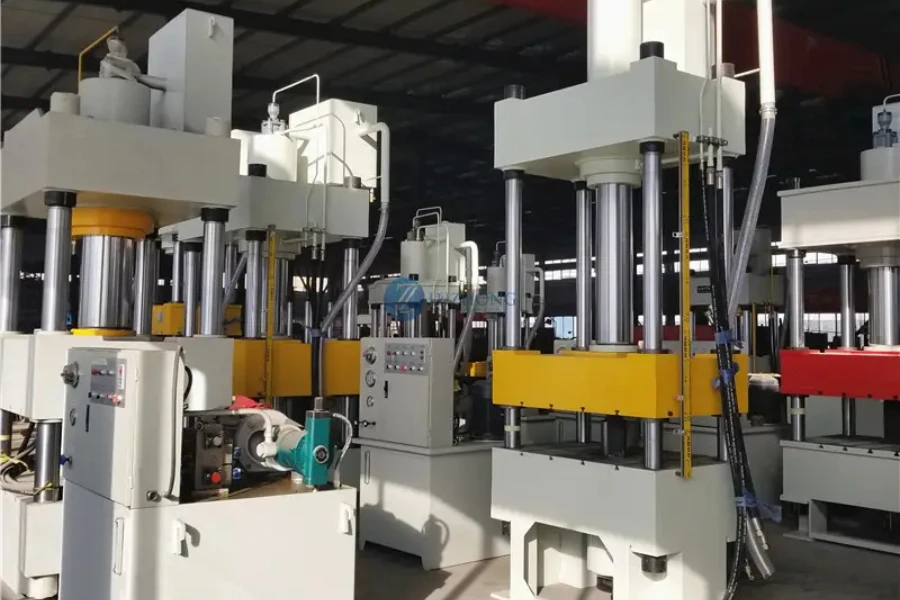 Single-punch tablet press in a factory