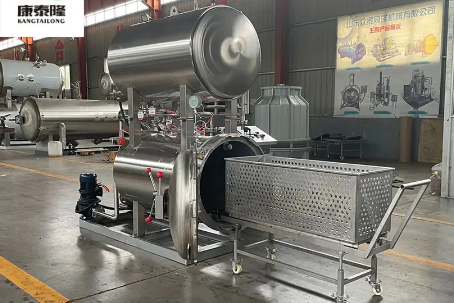 Máquina de esterilização de alimentos a vapor tipo spray