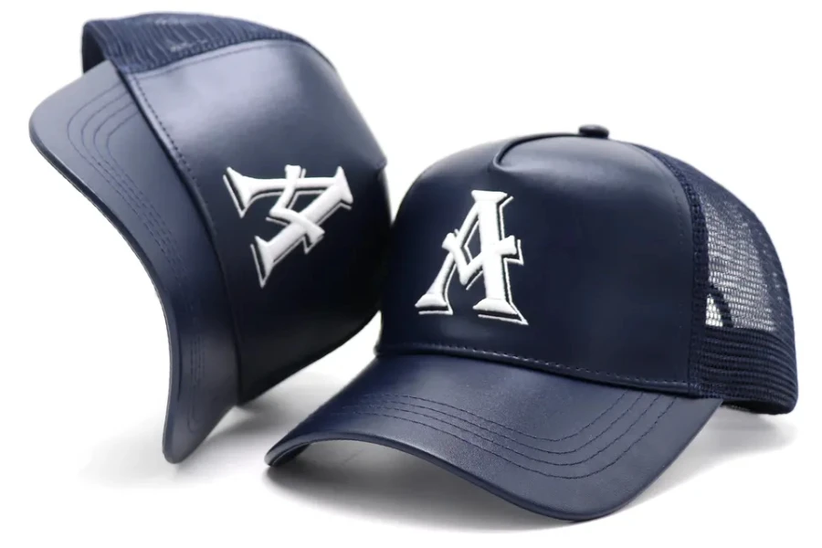 Two premium caps with embroidery logos