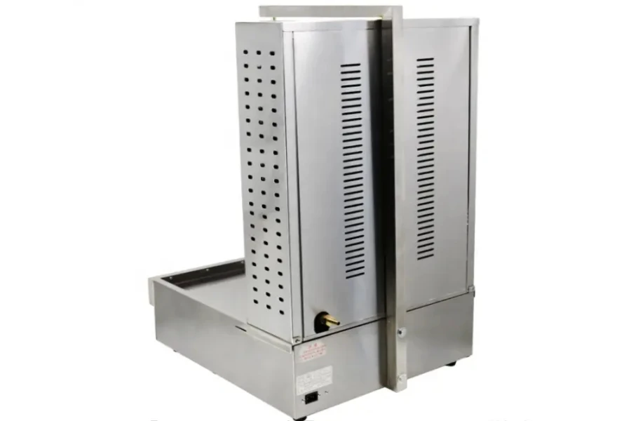 4 burner gas chicken shawarma machine