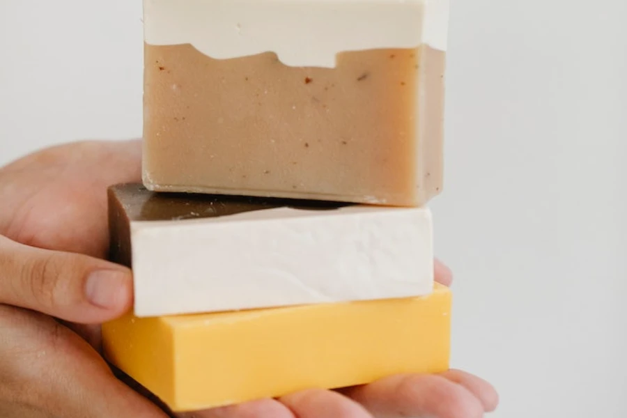 A collection of organic and eco-friendly soaps