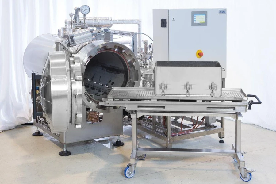 A commercial autoclave in a set