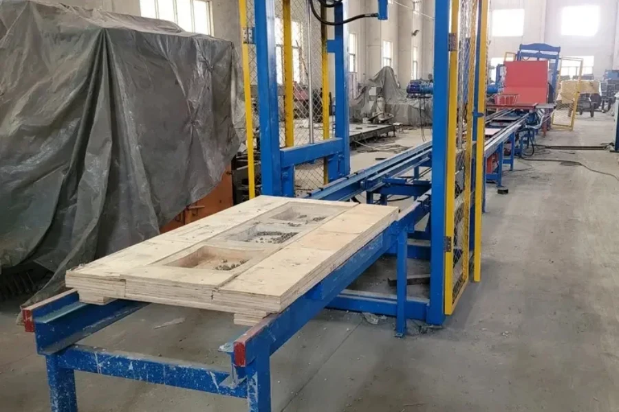 A paver tile machine producing different tile designs