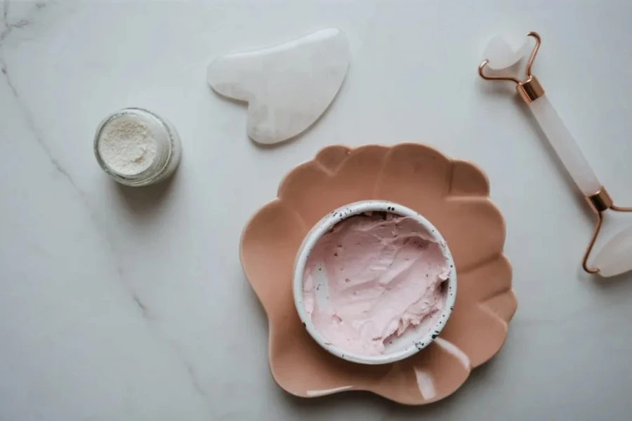 An intuitive skincare cream in a bowl