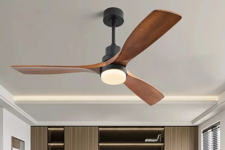 Ceiling fan with a light
