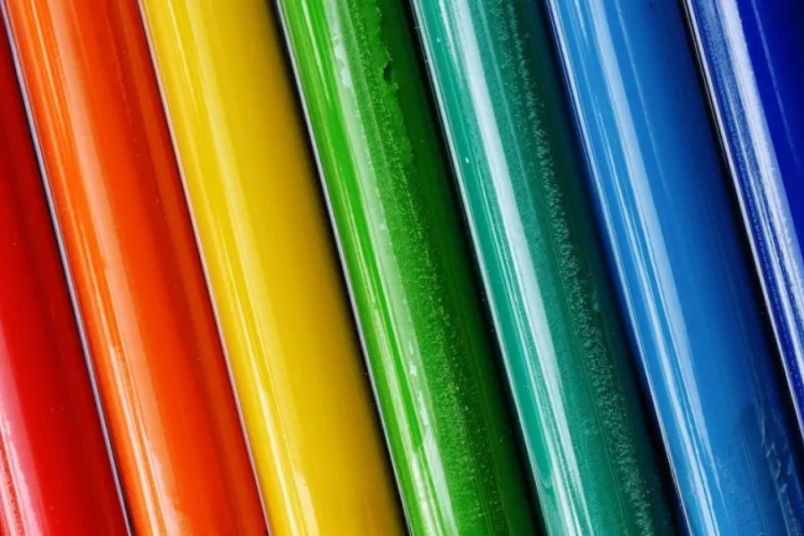 Close-up photo of assorted colored plastic rods