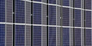 Closeup shot of solar panels