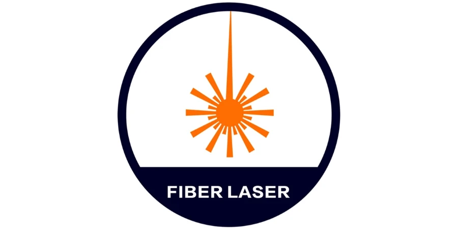 Fiber laser logo showing the laser beam
