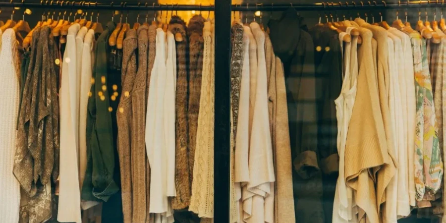 Menswear cloth rack inspired by vintage fashion